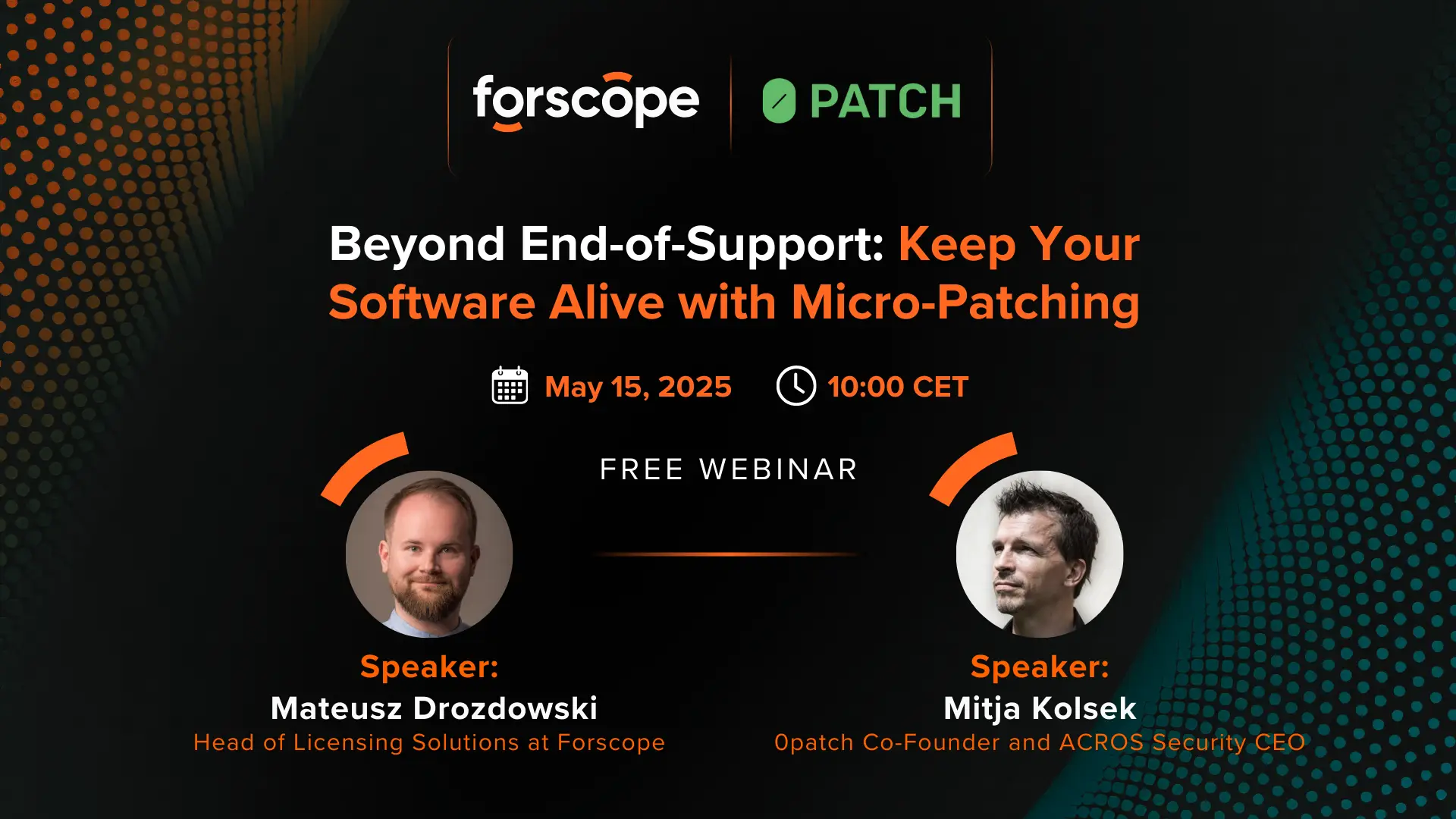 Webinar Forscope + 0patch